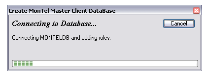 Create MonTel Master Client database