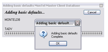 DB adding clientdb.ini complete