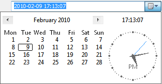 Mtdatetime control in dropdown position